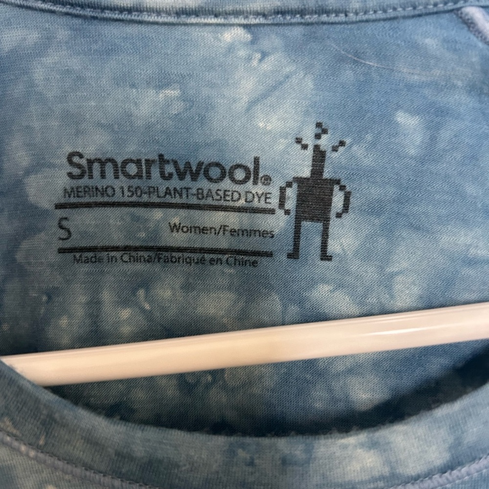 Smartwool Women's Long Sleeve Blue Patterned Tee - Picture 3 of 3